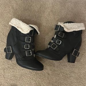 Sherpa ankle boots